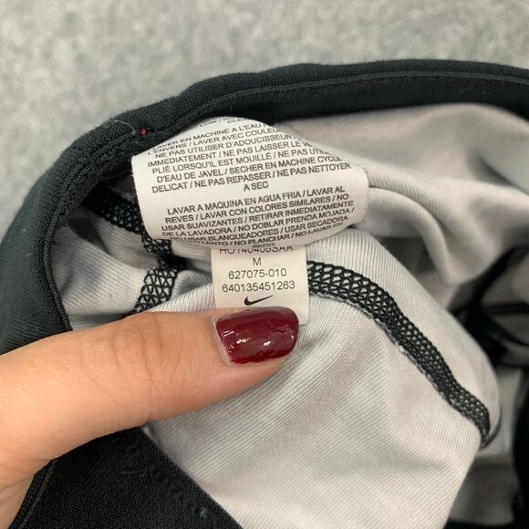 Nike Just Do It Legging Womens M Medium Black White Dri Fit Cropped Drawstring - Picture 10 of 12